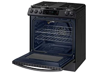 NX60T8311SG/AA | 6.0 cu. ft. Smart Slide-in Gas Range with Convection in Black Stainless Steel | Samsung Business US