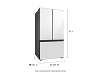 Bespoke 3-Door French Door Refrigerator, White (30 cu. ft.) | Samsung US