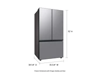 RF30BB6200QLAA | Bespoke 3-Door French Door Refrigerator (30 cu. ft.) with AutoFill Water Pitcher in Stainless Steel | Samsung Business US