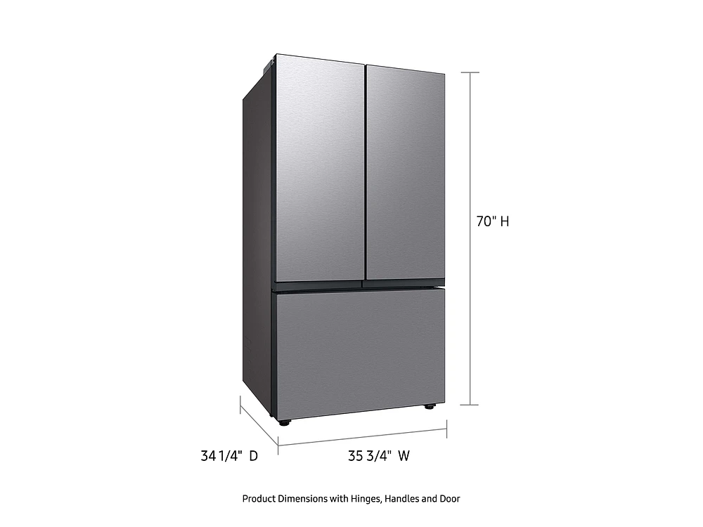 Bespoke 3-Door French Door Refrigerator, Stainless Steel (30 cu. ft.) | Samsung US