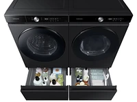 Bespoke 27" Laundry Pedestal with Storage Drawer in Brushed Black Home Appliances Accessories - WE502NV/US | Samsung US