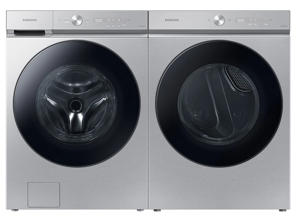 Silver Steel Electric Dryer 8700 | Bespoke | Samsung US