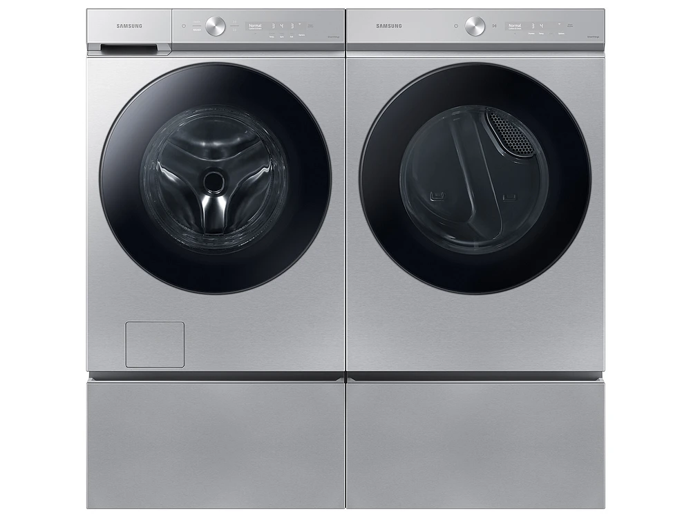 Silver Steel Electric Dryer 8700 | Bespoke | Samsung US