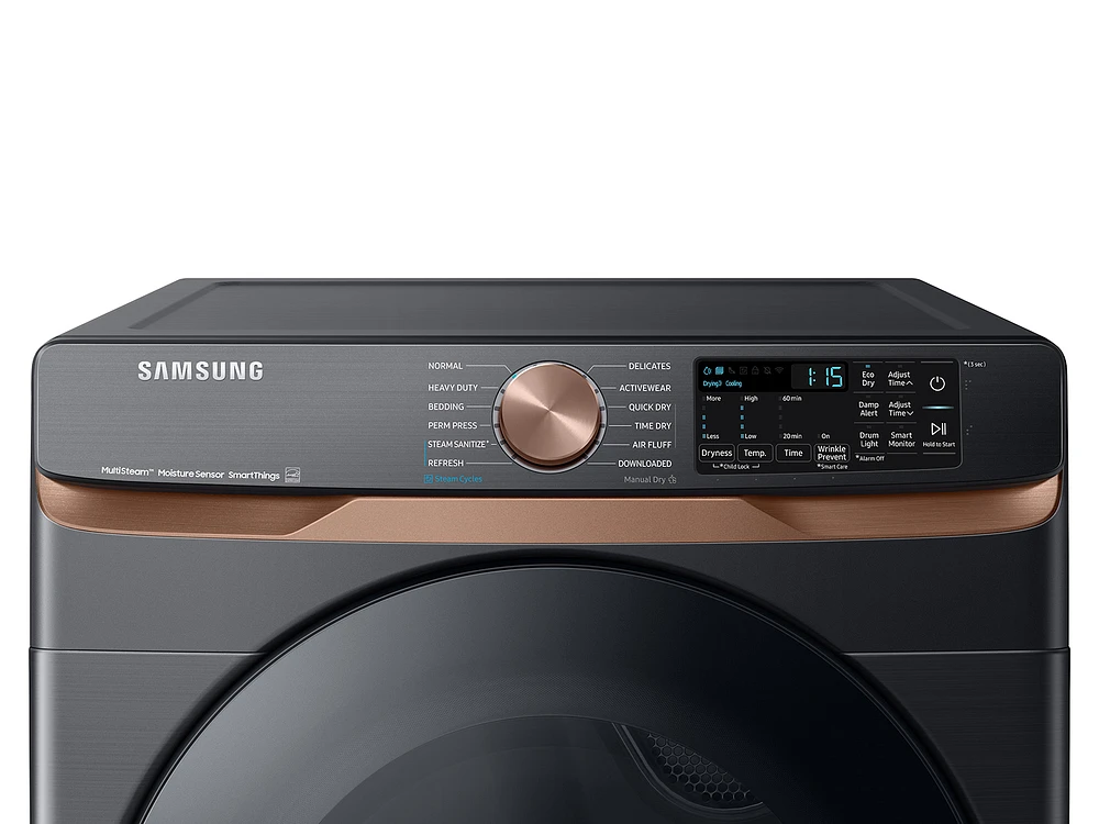 7.5 cu. ft. Smart Gas Dryer with Steam Sanitize+ and Sensor Dry in Brushed Black Dryers - DVG50BG8300VA3 | Samsung US