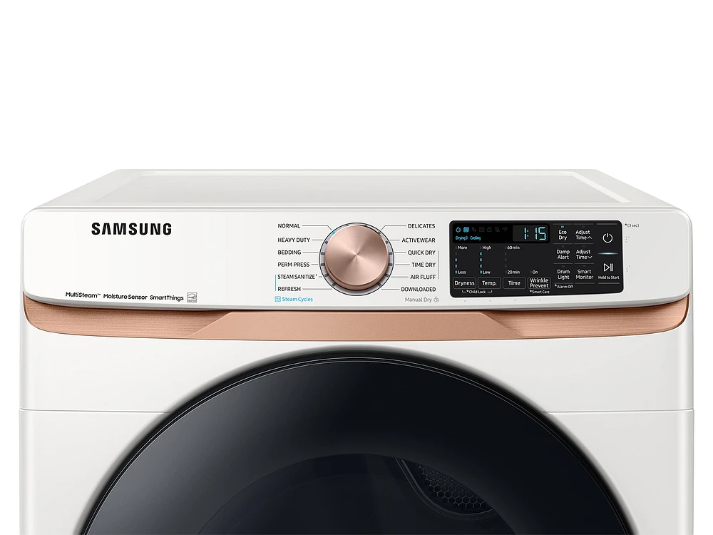 7.5 cu. ft. Smart Gas Dryer with Steam Sanitize+ and Sensor Dry in Ivory Dryers - DVG50BG8300EA3 | Samsung US