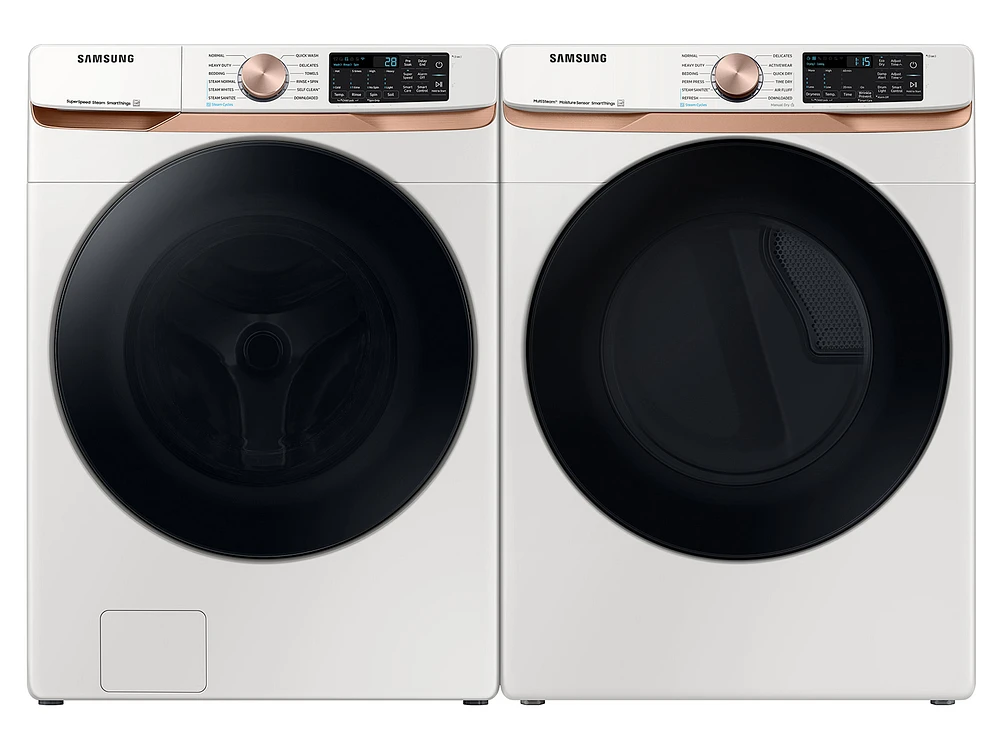 DVE50BG8300EA3 | 7.5 cu. ft. Smart Electric Dryer with Steam Sanitize+ and Sensor Dry in Ivory | Samsung Business US