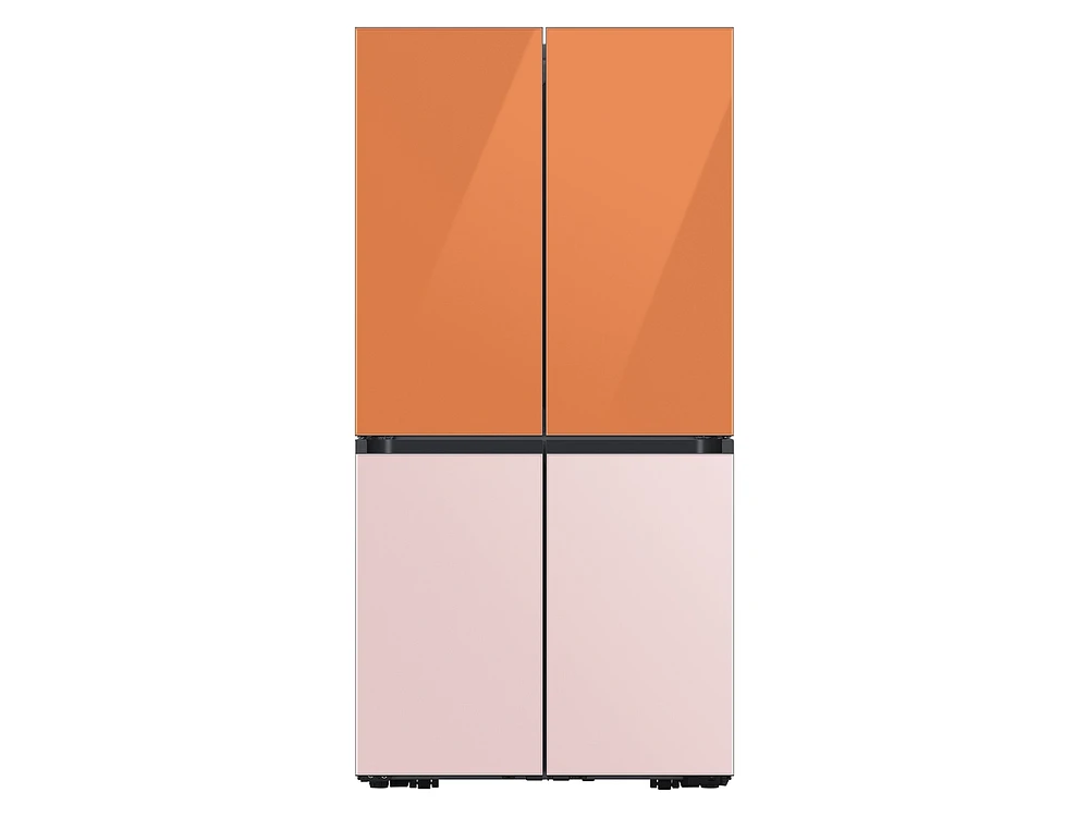 Bespoke 4-Door Flex™ Refrigerator Panel in Clementine Glass - Top Panel Home Appliances Accessories - RA-F18DUUCH/AA | Samsung US