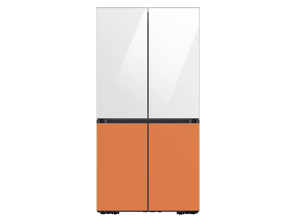 RA-F18DUU12/AA | Bespoke 4-Door Flex™ Refrigerator Panel in White Glass - Top Panel | Samsung Business US