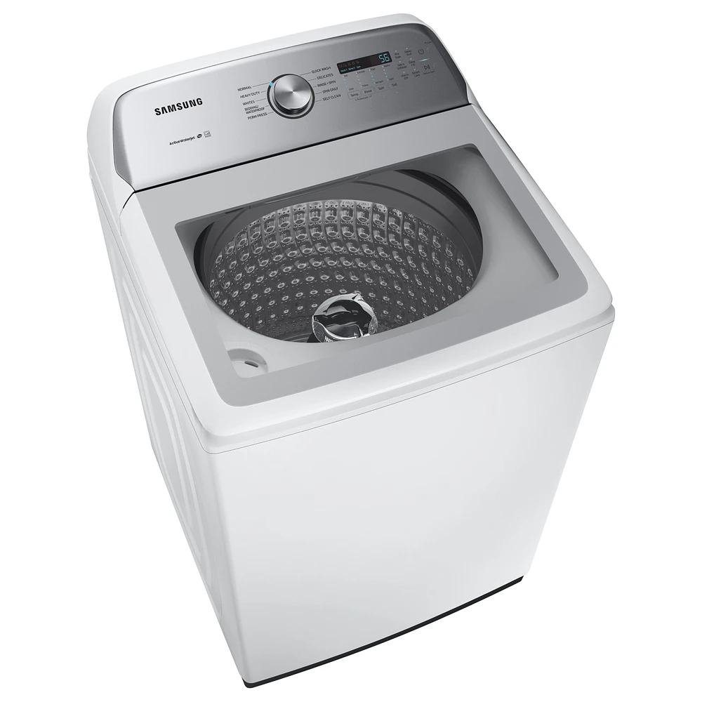 4.9 cu. ft. Capacity Top Load Washer with ActiveWave™ Agitator and Active WaterJet in White Washers - WA49B5205AW/US | Samsung US