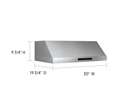 30" Under Cabinet Range Hood in Stainless Steel | Samsung US