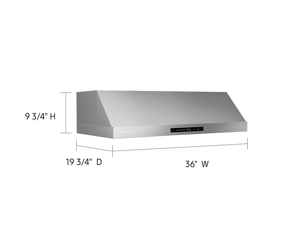 NK36N7000US/AA | 36" Under Cabinet Hood in Stainless Steel | Samsung Business US