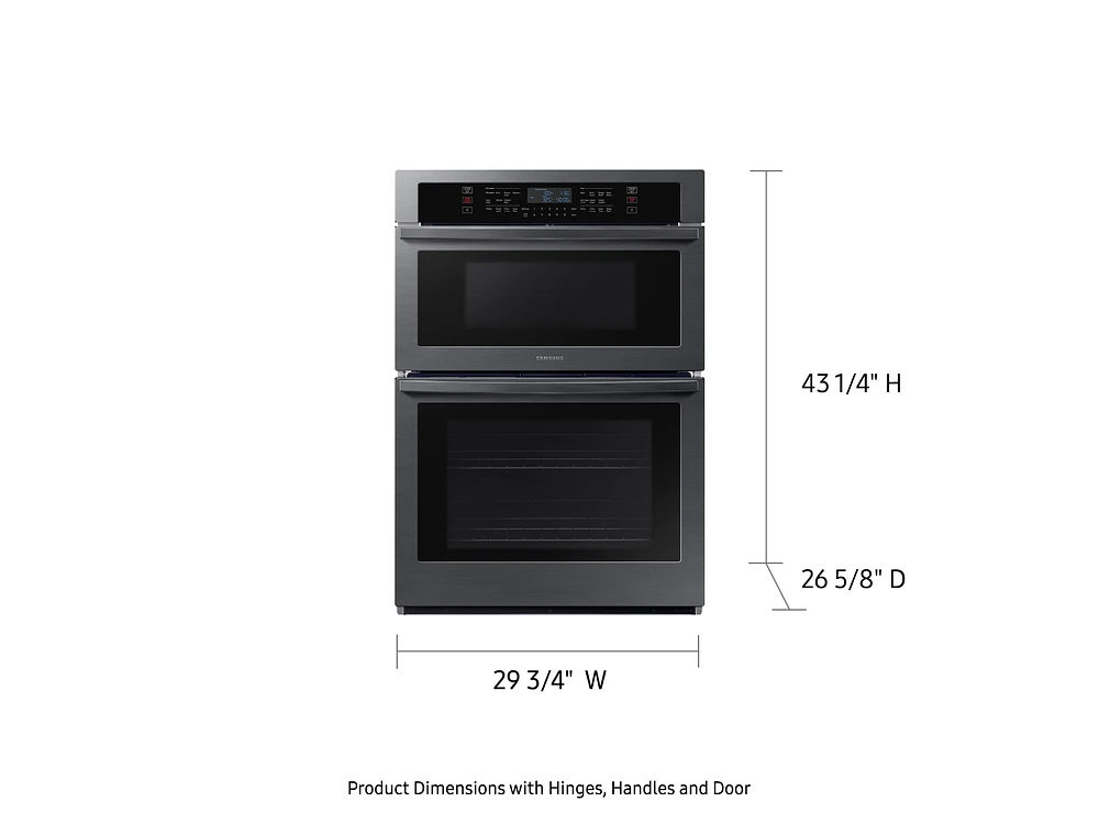 30" Electric Wall Oven Microwave Combo in Stainless Steel | Samsung US