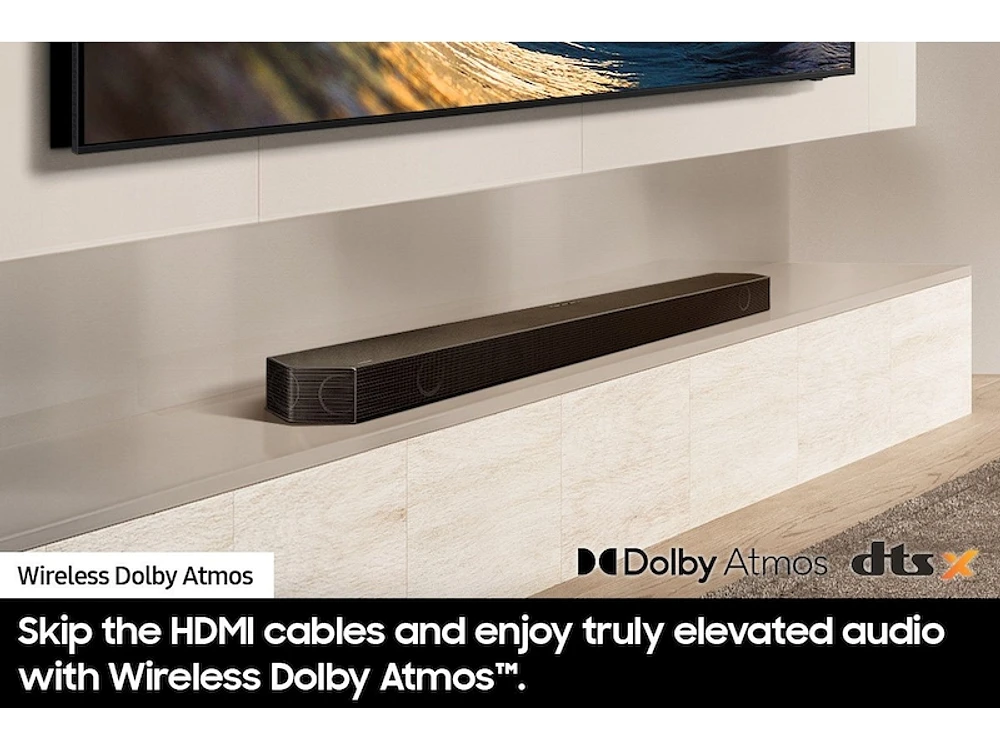 Q-series 5.1.2 ch. Wireless Dolby ATMOS Soundbar w/ Q-Symphony / HW-Q800D 