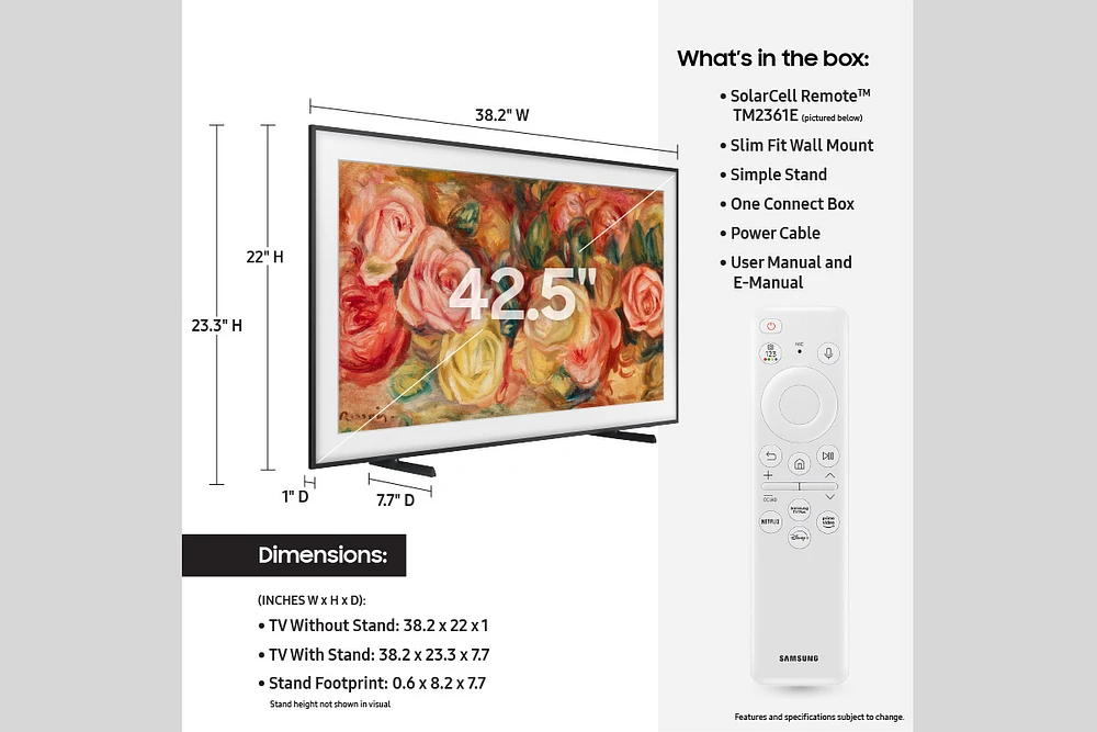 43" Class The Frame QLED 4K LS03D | Samsung Business US