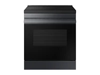 Bespoke Smart Slide-In Induction Range 6.3 cu. ft. in Matte Black Steel with Anti-Scratch Glass Cooktop | Samsung US