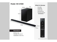 Samsung Ultra-slim 3.1ch. Wireless Dolby ATMOS Soundbar w/ Q-Symphony / HW-S700D