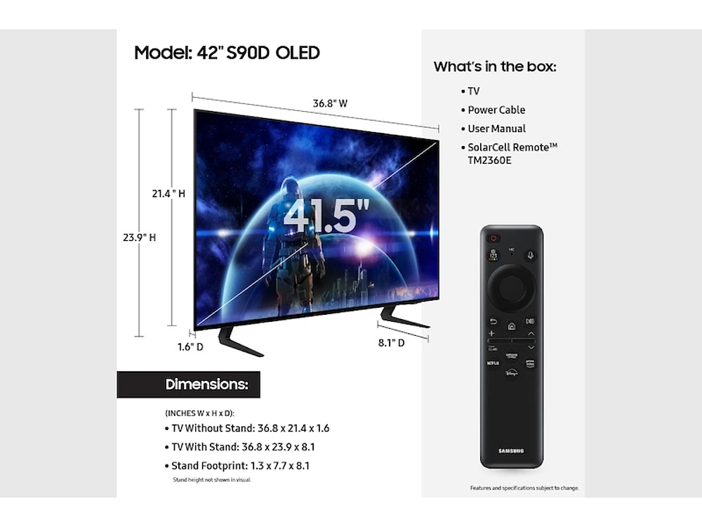 42” Class OLED Gaming TV S90D