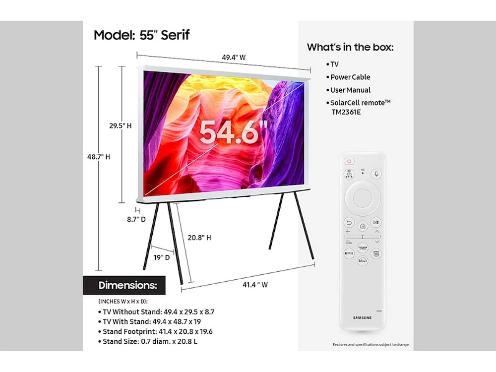 55" Class The Serif QLED 4K LS01D