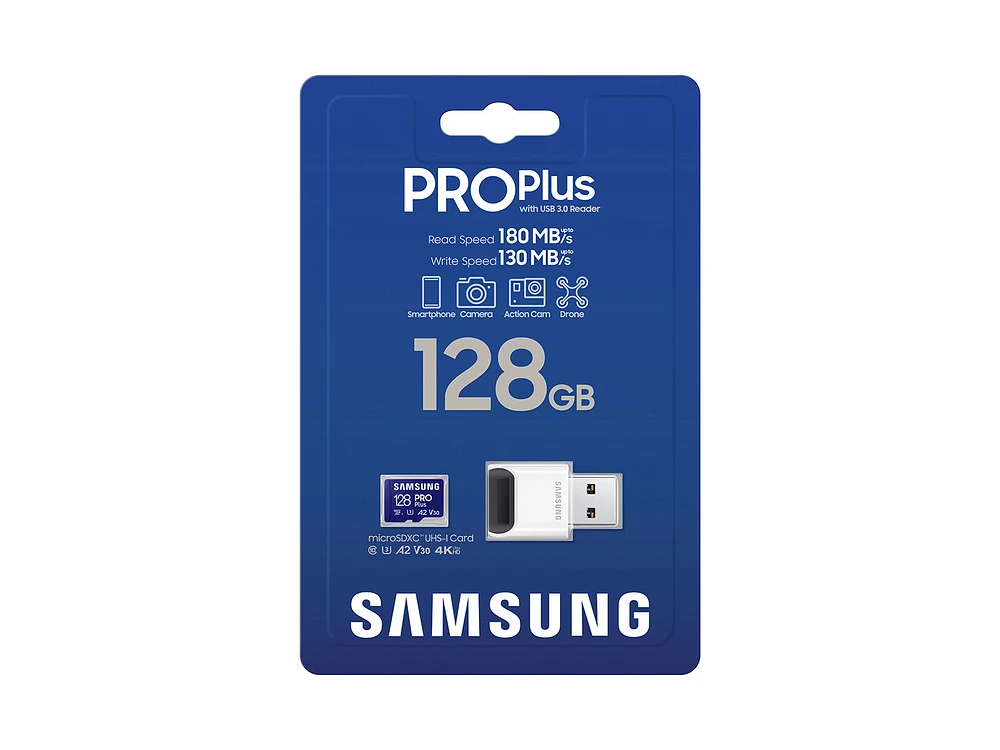 128GB PRO Plus microSDXC Card w/ Reader | Samsung US