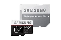 Micro SD PRO+ 64GB Memory Card w/ Adapter Memory & Storage - MB-MD64DA/AM | Samsung US