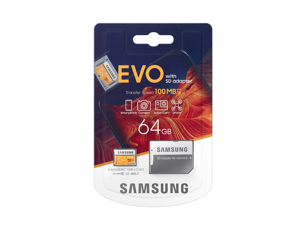 EVO microSDXC Memory Card 64GB Memory & Storage - MB-MP64HA/AM | Samsung US