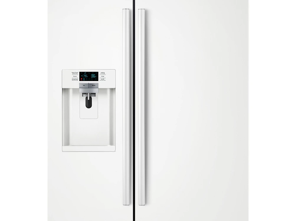 22 cu. ft. Counter Depth Side-by-Side Refrigerator in White Refrigerator - RS22HDHPNWW/AA | Samsung US