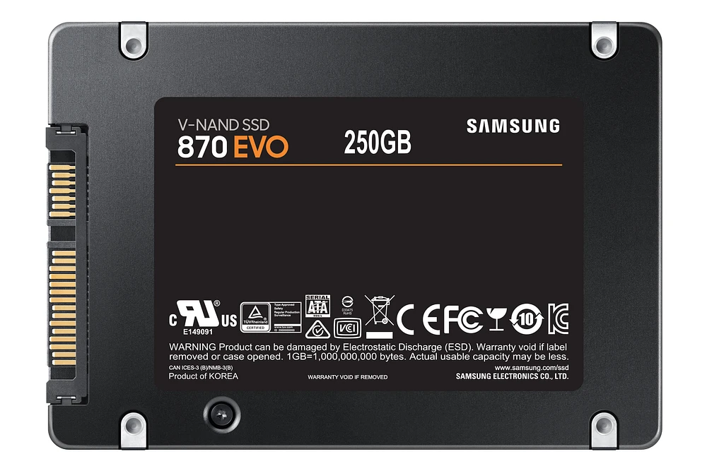 870 EVO SATA 2.5" SSD 250GB Memory & Storage - MZ-77E250B/AM | Samsung US