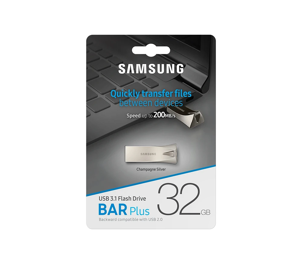 MUF-32BE3/AM | BAR Plus USB 3.1 Flash Drive 32GB Champagne Silver | Samsung Business US