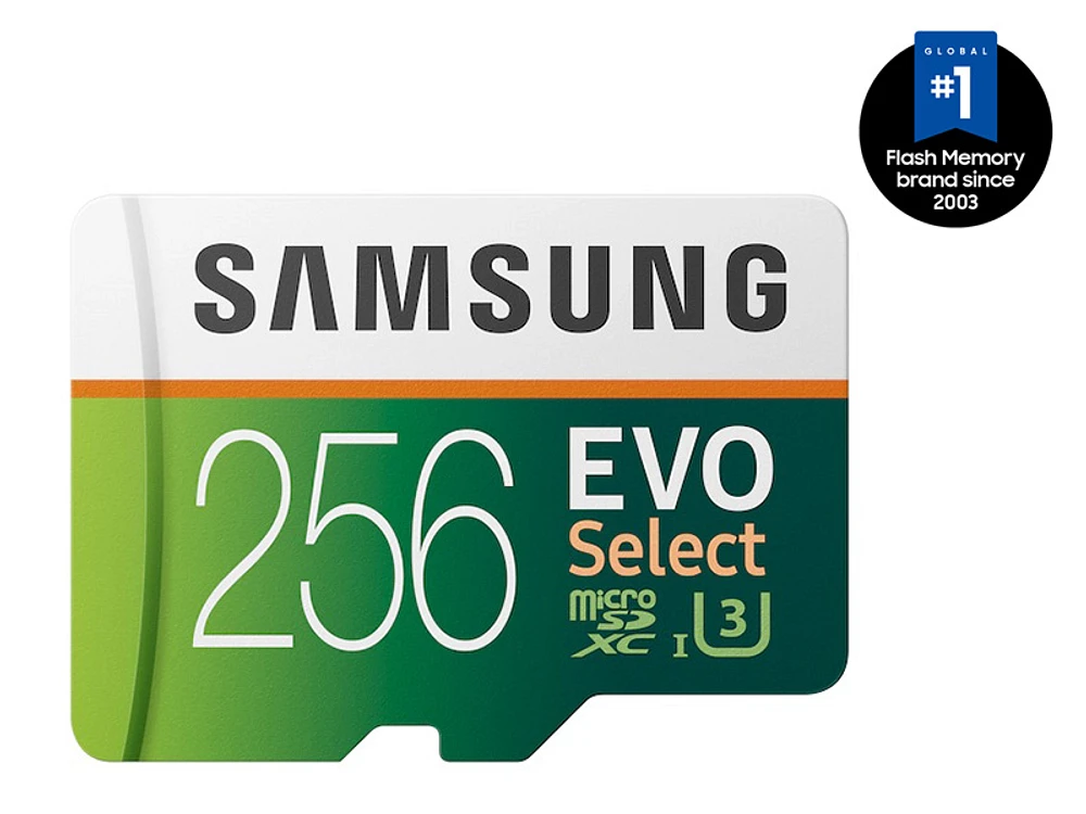 MicroSDXC EVO Select Memory Card w/ Adapter 256GB Memory & Storage - MB-ME256GA/AM | Samsung US