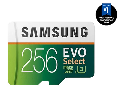 MicroSDXC EVO Select Memory Card w/ Adapter 256GB Memory & Storage - MB-ME256GA/AM | Samsung US