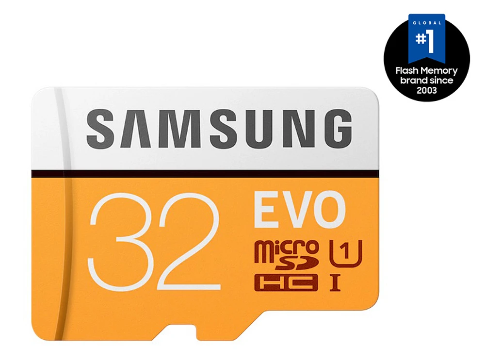 MicroSDHC EVO Memory Card w/ Adapter 32GB Memory & Storage - MB-MP32GA/AM | Samsung US