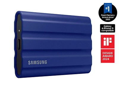 MU-PE1T0R/AM | Portable SSD T7 Shield USB 3.2 1TB (Blue) | Samsung Business US