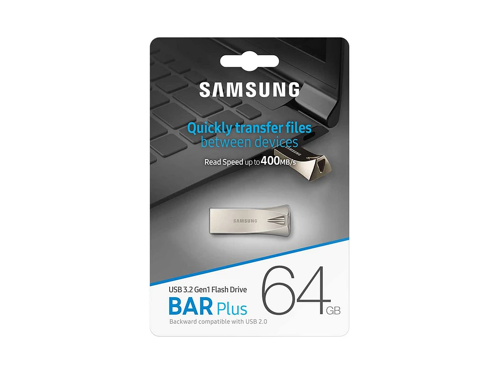 USB 3.1 Flash Drive BAR Plus 64GB Champagne Silver Memory & Storage - MUF-64BE3/AM | Samsung US