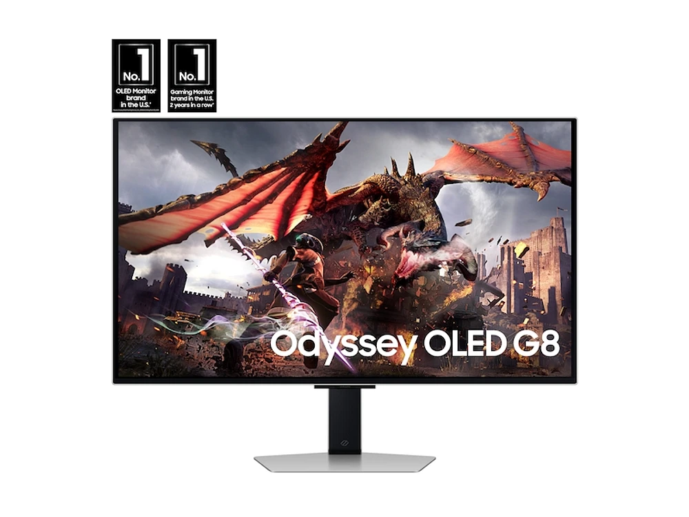 32" Odyssey OLED G8 (G80SD) 4K UHD 240Hz 0.03ms G-Sync Compatible Smart Gaming Monitor with Sleek Metal Design