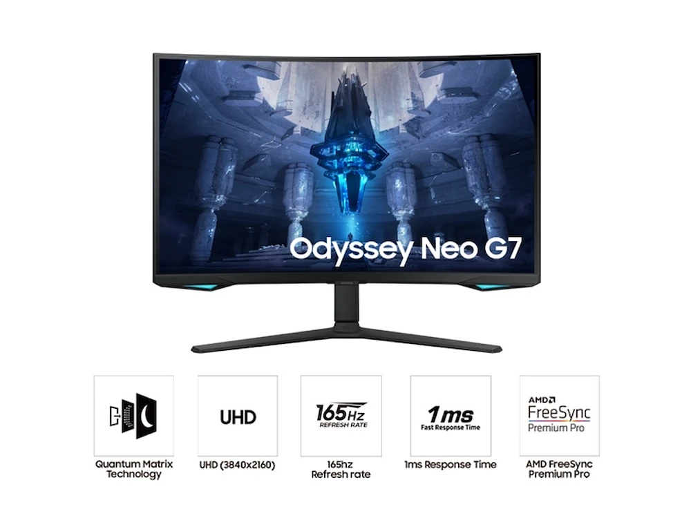 32" Odyssey Neo G7 4K UHD 165Hz 1ms(GTG) Quantum HDR2000 Curved Gaming Monitor