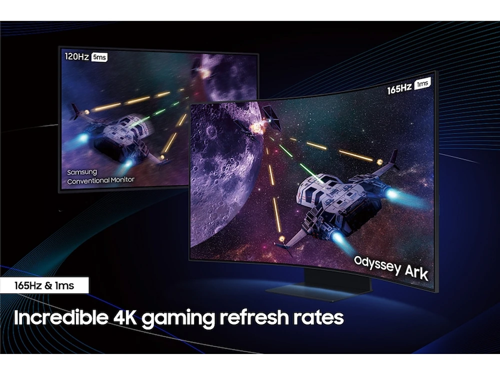 55" Odyssey Ark 2nd Gen. 4K UHD 165Hz 1ms(GtG) Quantum Mini-LED Curved Gaming Screen