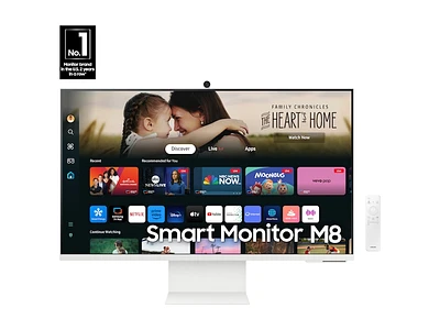 32" Smart Monitor M8 (M80D) 4K UHD with Streaming TV, Speakers, USB-C, Ergonomic Stand and SlimFit Camera