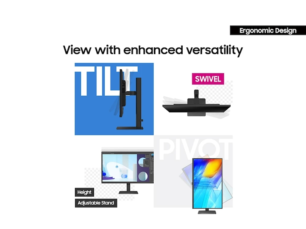 32" ViewFinity S8 (S80D) 4K UHD HDR10 High Resolution Monitor with Ergonomic Stand