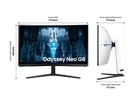 32" Odyssey Neo G8 4K UHD 240Hz 1ms(GtG) Quantum HDR2000 Curved Gaming Monitor with Matte Display Monitor