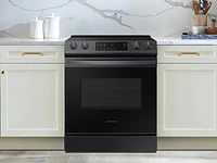 NE63T8111SG/AA | 6.3 cu. ft. Smart Slide-in Electric Range in Black Stainless Steel | Samsung Business US