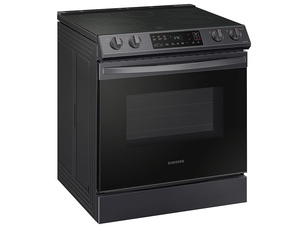 NE63T8111SG/AA | 6.3 cu. ft. Smart Slide-in Electric Range in Black Stainless Steel | Samsung Business US