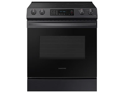 NE63T8311SG/AA | 6.3 cu. ft. Smart Slide-in Electric Range with Convection in Black Stainless Steel | Samsung Business US