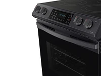 NE63T8311SG/AA | 6.3 cu. ft. Smart Slide-in Electric Range with Convection in Black Stainless Steel | Samsung Business US