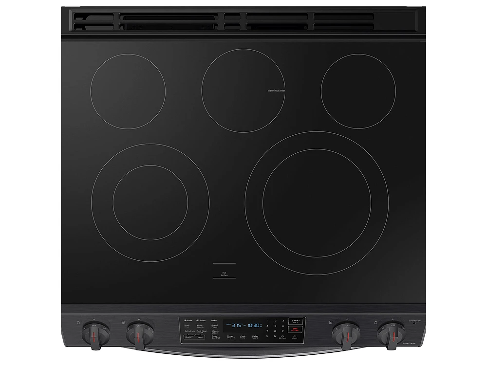 NE63T8311SG/AA | 6.3 cu. ft. Smart Slide-in Electric Range with Convection in Black Stainless Steel | Samsung Business US