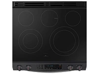 NE63T8311SG/AA | 6.3 cu. ft. Smart Slide-in Electric Range with Convection in Black Stainless Steel | Samsung Business US