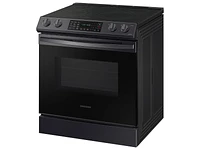 NE63T8311SG/AA | 6.3 cu. ft. Smart Slide-in Electric Range with Convection in Black Stainless Steel | Samsung Business US