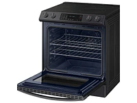 NE63T8311SG/AA | 6.3 cu. ft. Smart Slide-in Electric Range with Convection in Black Stainless Steel | Samsung Business US