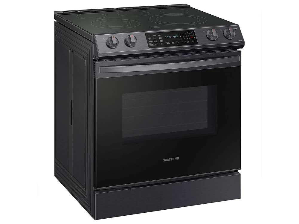 NE63T8311SG/AA | 6.3 cu. ft. Smart Slide-in Electric Range with Convection in Black Stainless Steel | Samsung Business US