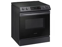 NE63T8311SG/AA | 6.3 cu. ft. Smart Slide-in Electric Range with Convection in Black Stainless Steel | Samsung Business US