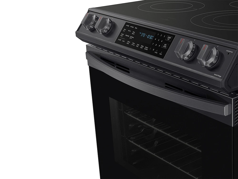 NE63T8511SG/AA | 6.3 cu. ft. Smart Slide-in Electric Range with Air Fry in Black Stainless Steel | Samsung Business US